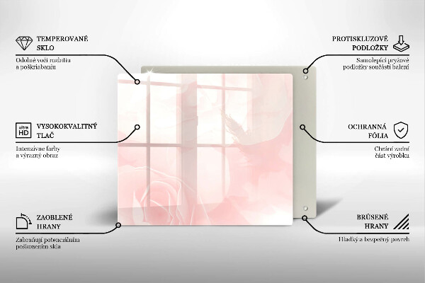 Kitchen worktop saver Pastel background roses