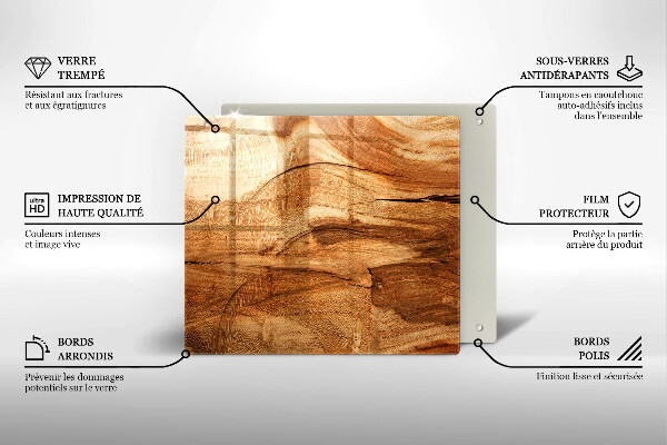 Kitchen worktop saver Wooden board texture