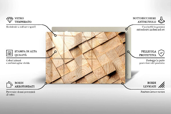 Worktop saver Wooden squares