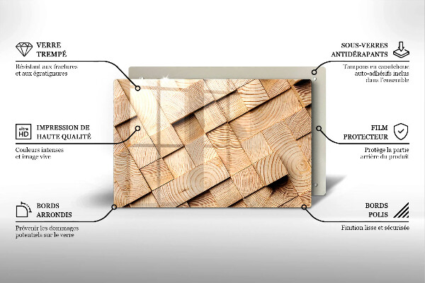 Worktop saver Wooden squares