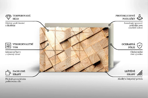 Worktop saver Wooden squares