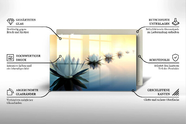 Worktop saver Lilie flowers on the water