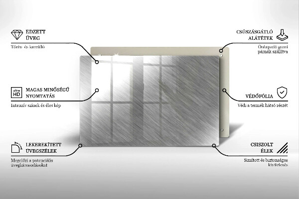 Induction hob protector Metal texture background