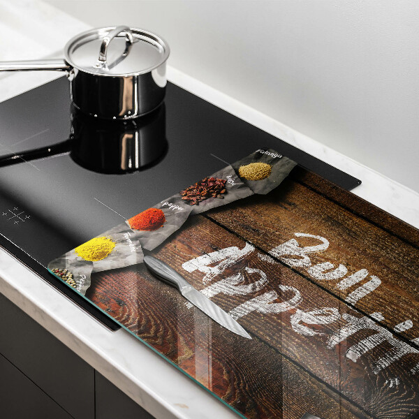 Induction hob protector Boards inscription Bon Appetit