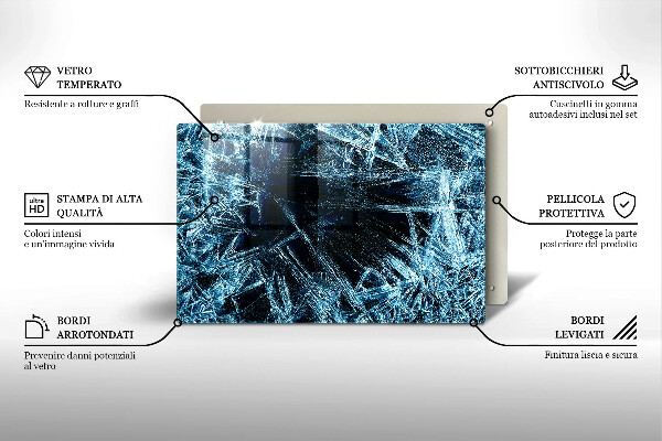 Worktop protector Sharp ice structure