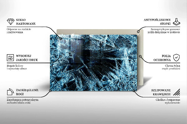 Worktop protector Sharp ice structure