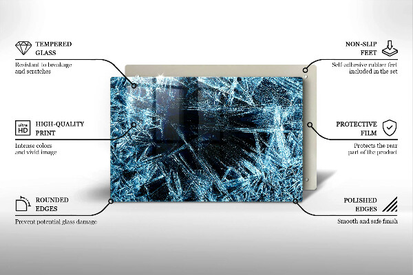 Worktop protector Sharp ice structure
