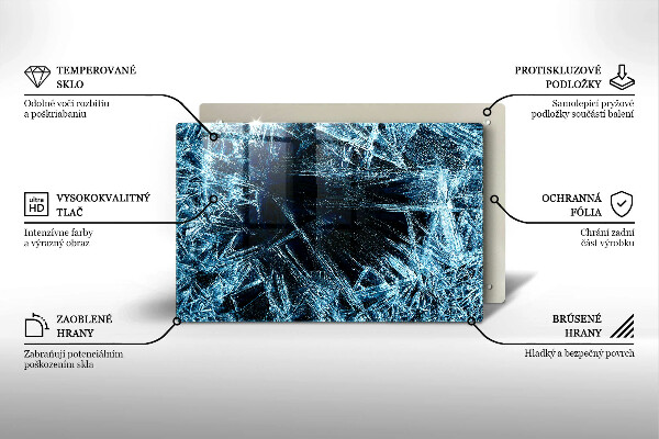 Worktop protector Sharp ice structure