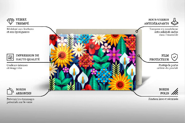 Worktop saver Illustration meadow flowers