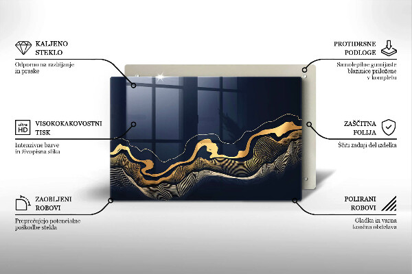Worktop saver Abstraction golden lines