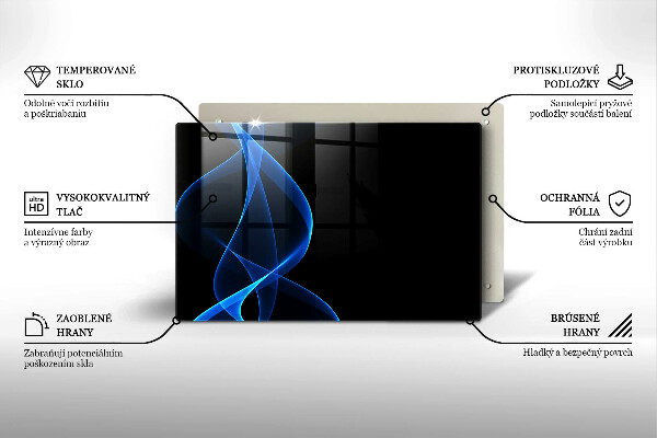 Worktop protector Blue smoke lines