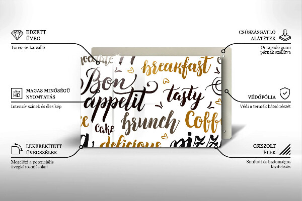 Worktop saver Text Bon Appetit