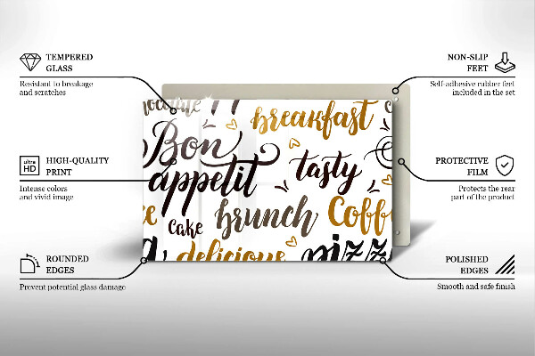 Worktop saver Text Bon Appetit