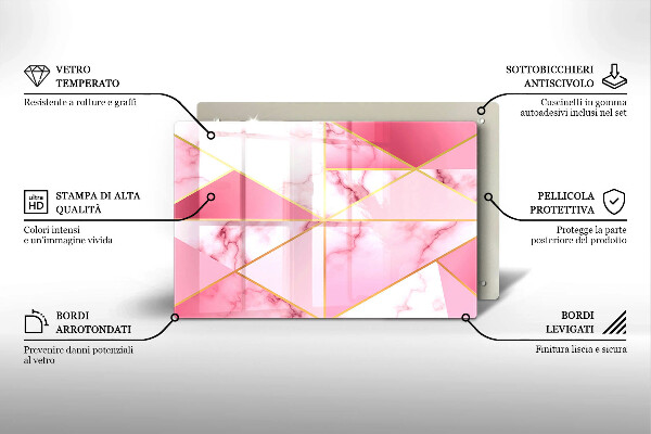 Worktop saver Geometric marble
