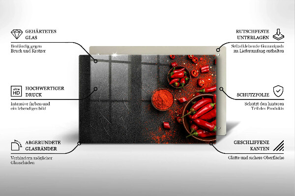 Worktop saver Red chili peppers