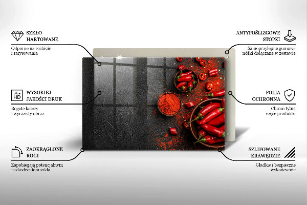 Worktop saver Red chili peppers