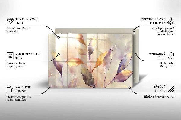 Worktop saver Painted boho leaves