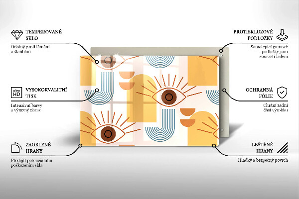 Worktop saver Boho pattern eyes