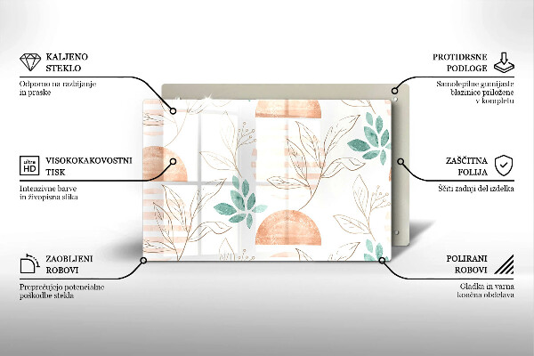 Worktop saver Boho pattern leaves