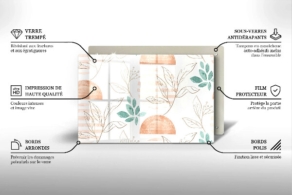 Worktop saver Boho pattern leaves