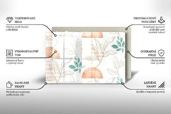 Worktop saver Boho pattern leaves