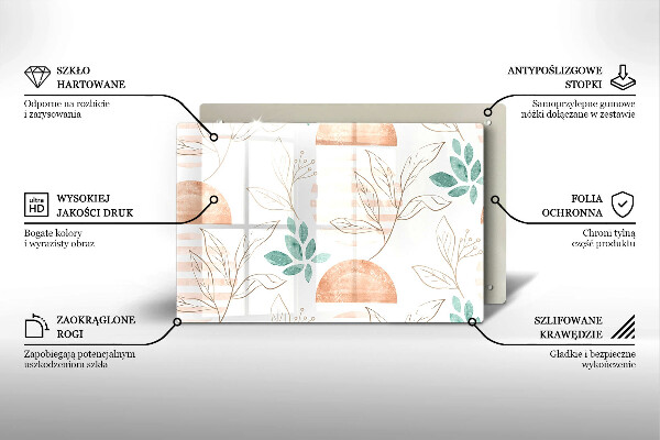 Worktop saver Boho pattern leaves