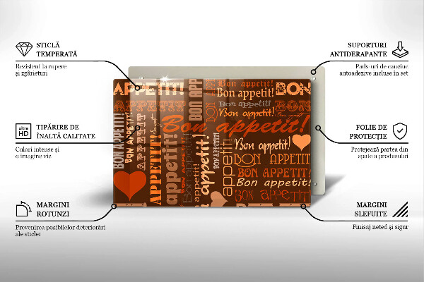 Induction hob protector Text Bon Appetit