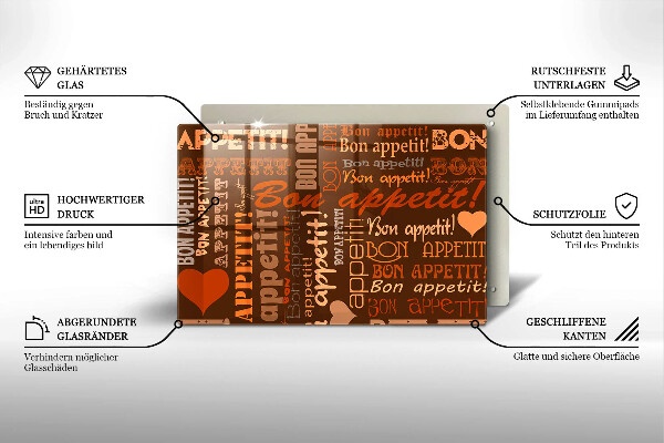 Induction hob protector Text Bon Appetit