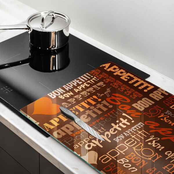 Induction hob protector Text Bon Appetit