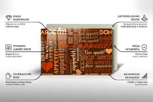 Induction hob protector Text Bon Appetit