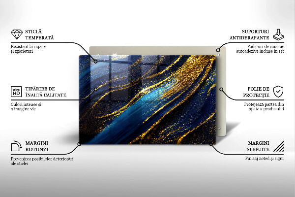 Work surface savers Navy blue abstraction