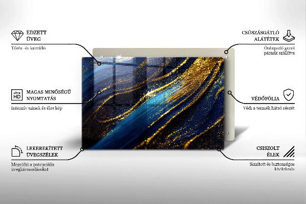 Work surface savers Navy blue abstraction