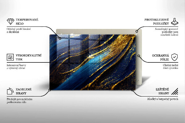 Work surface savers Navy blue abstraction