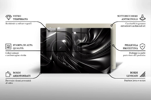 Work surface savers Black mass abstraction