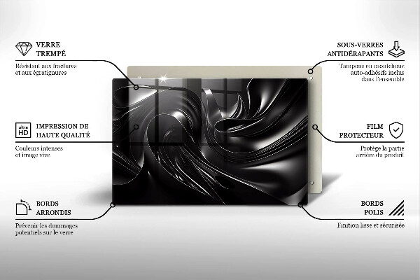 Work surface savers Black mass abstraction