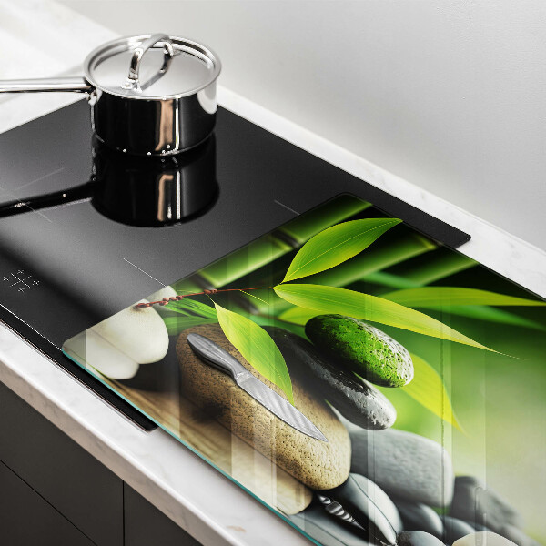 Work surface savers Zen bamboo stones