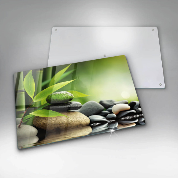 Work surface savers Zen bamboo stones
