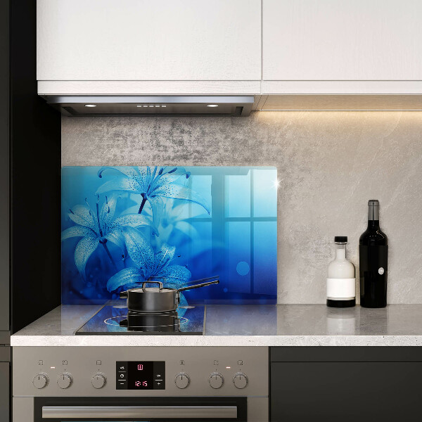 Work surface savers Blue flowers