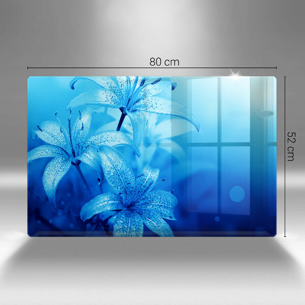 Work surface savers Blue flowers