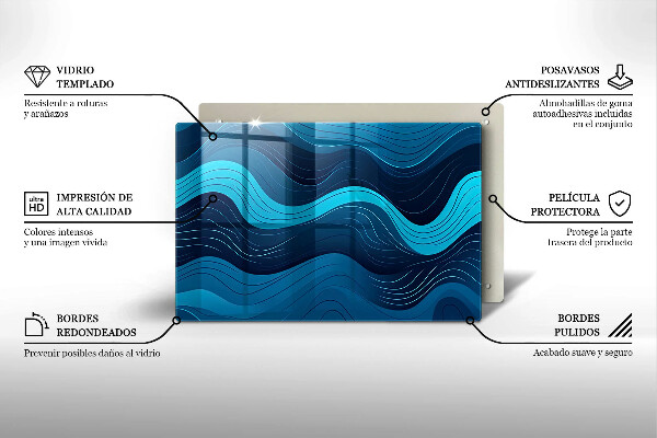 Work surface savers Abstract waves