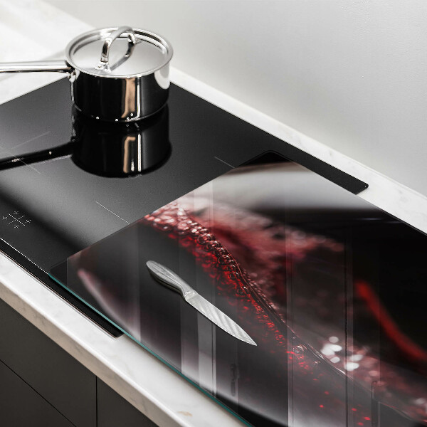 Work surface savers Red wine glass