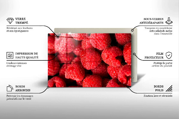 Work surface savers Raspberry fruit