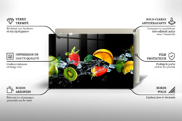 Kitchen worktop saver Fruits in water