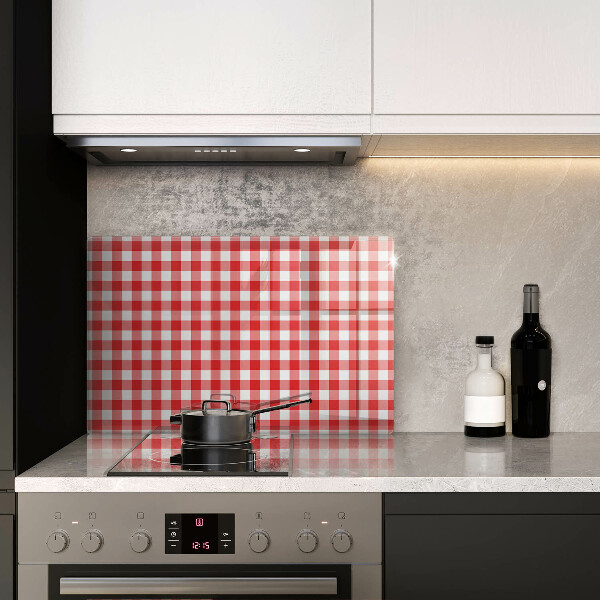 Kitchen worktop saver Red white grille