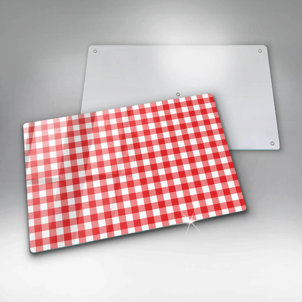 Kitchen worktop saver Red white grille