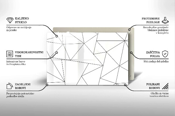 Kitchen worktop saver White triangles
