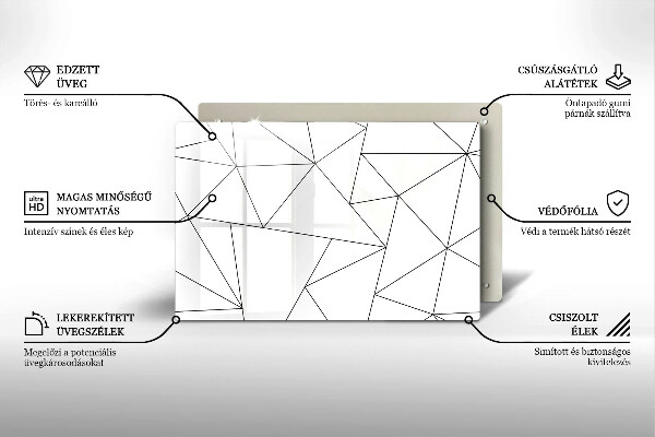 Kitchen worktop saver White triangles