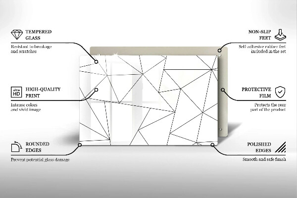 Kitchen worktop saver White triangles