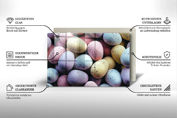 Kitchen worktop saver Easter eggs