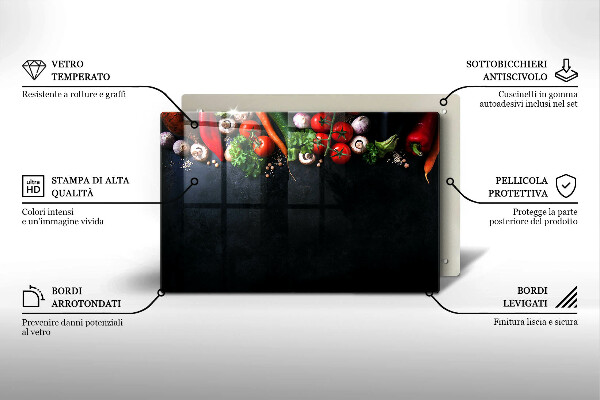 Kitchen worktop saver Colorful vegetables